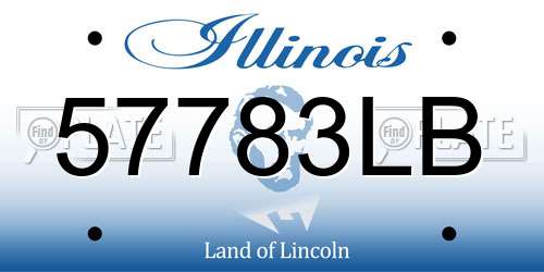 57783LB Illinois License Plate