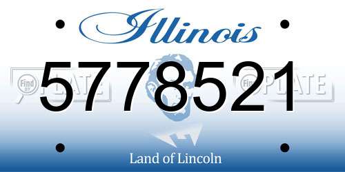 5778521 Illinois License Plate