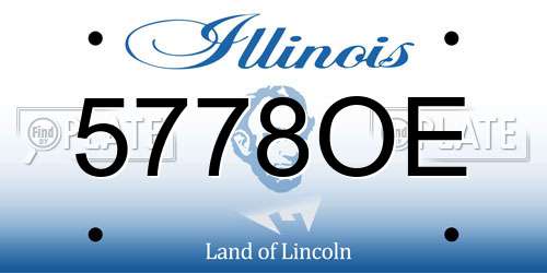 5778OE Illinois License Plate