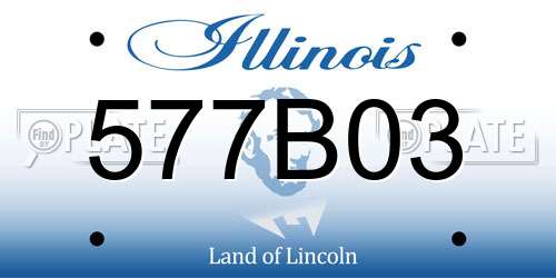 577B03 Illinois License Plate