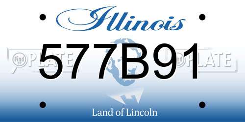 577B91 Illinois License Plate