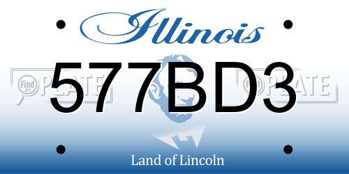 577BD3 Illinois License Plate