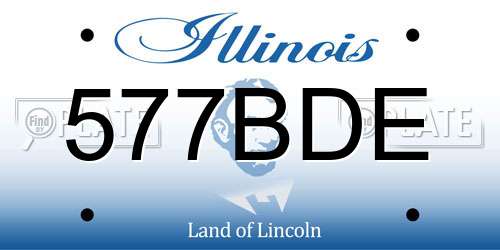 577BDE Illinois License Plate