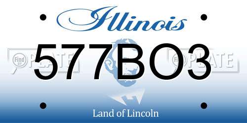 577BO3 Illinois License Plate
