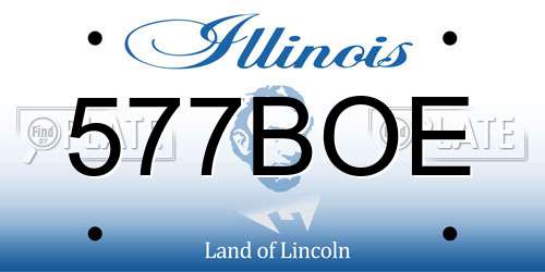 577BOE Illinois License Plate
