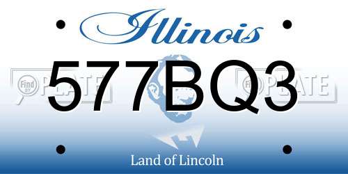 577BQ3 Illinois License Plate