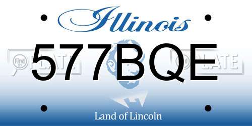 577BQE Illinois License Plate