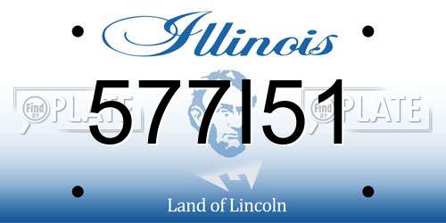 577I51 Illinois License Plate