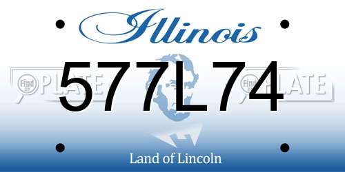 577L74 Illinois License Plate