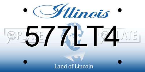 577LT4 Illinois License Plate