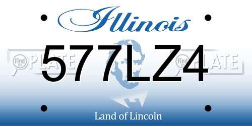 577LZ4 Illinois License Plate