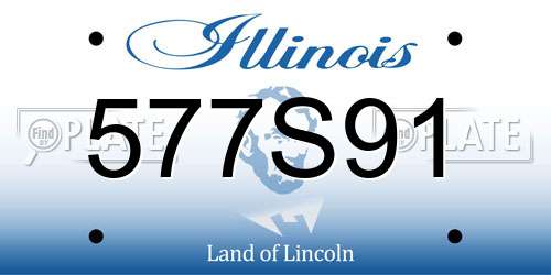 577S91 Illinois License Plate