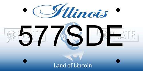 577SDE Illinois License Plate