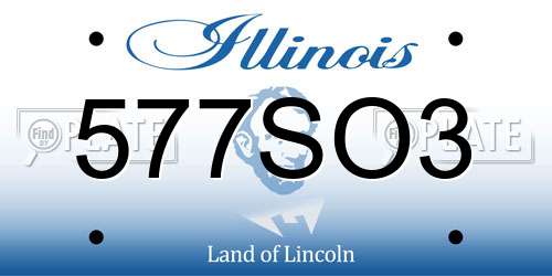 577SO3 Illinois License Plate