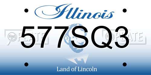 577SQ3 Illinois License Plate