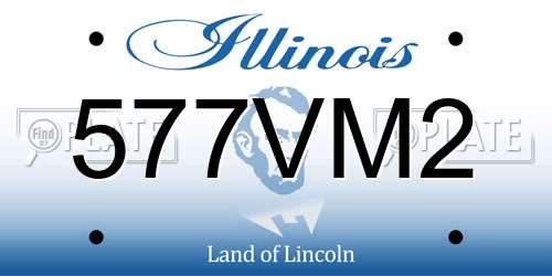577VM2 Illinois License Plate
