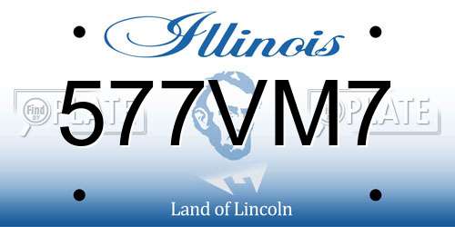 577VM7 Illinois License Plate