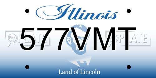 577VMT Illinois License Plate