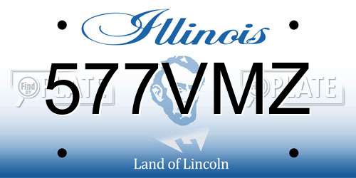 577VMZ Illinois License Plate