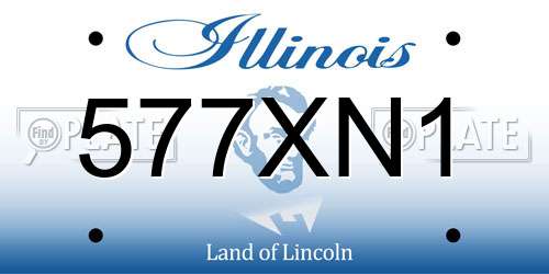 577XN1 Illinois License Plate