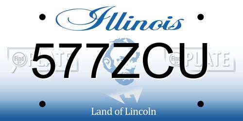 577ZCU Illinois License Plate