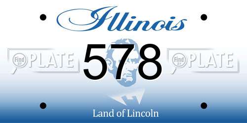 578 Illinois License Plate