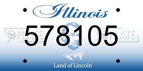 578105 Illinois License Plate