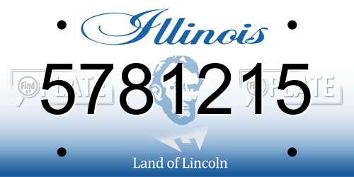 5781215 Illinois License Plate