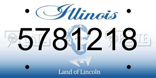 5781218 Illinois License Plate