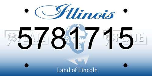 5781715 Illinois License Plate
