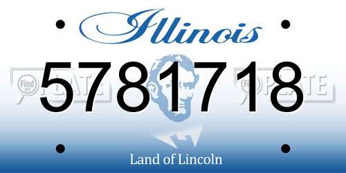 5781718 Illinois License Plate