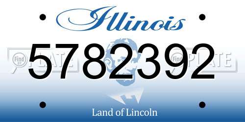 5782392 Illinois License Plate