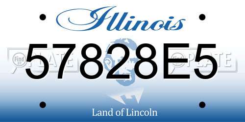 57828E5 Illinois License Plate