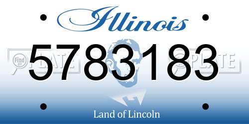 5783183 Illinois License Plate