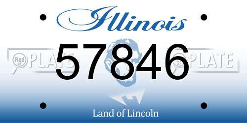 57846 Illinois License Plate