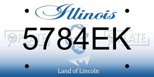 5784EK Illinois License Plate