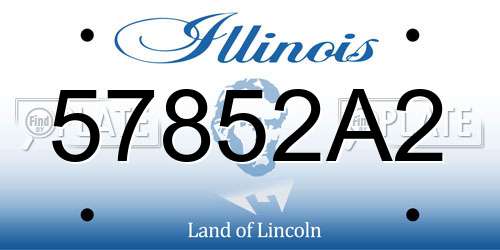 57852A2 Illinois License Plate