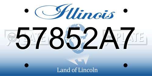 57852A7 Illinois License Plate