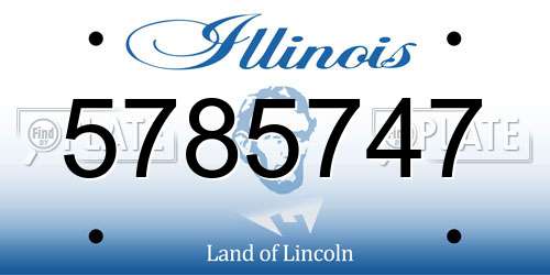 5785747 Illinois License Plate