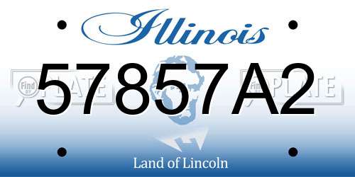 57857A2 Illinois License Plate