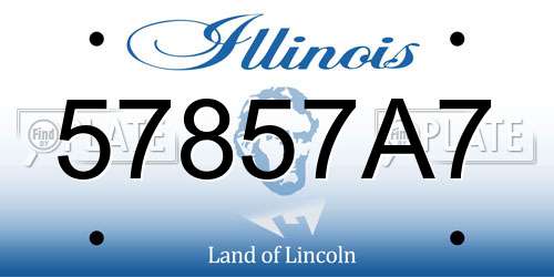 57857A7 Illinois License Plate