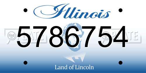 5786754 Illinois License Plate