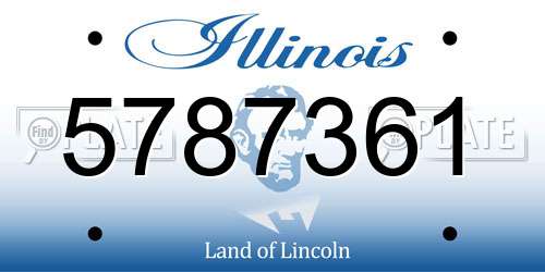 5787361 Illinois License Plate