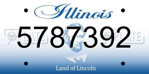 5787392 Illinois License Plate