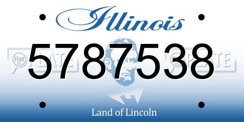 5787538 Illinois License Plate