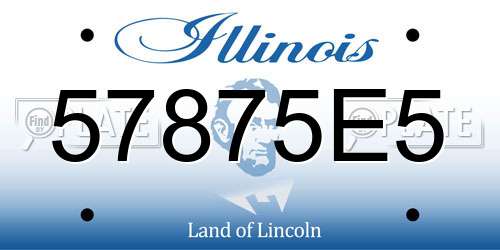 57875E5 Illinois License Plate