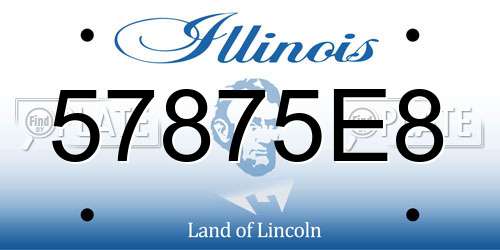 57875E8 Illinois License Plate