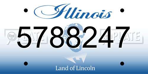 5788247 Illinois License Plate