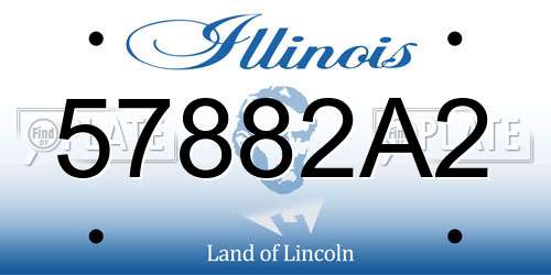 57882A2 Illinois License Plate