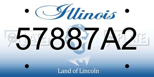 57887A2 Illinois License Plate